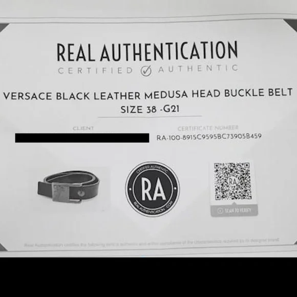 Versace Black Leather Medusa Head Buckle Belt Sz 38 - Picture 9 of 9